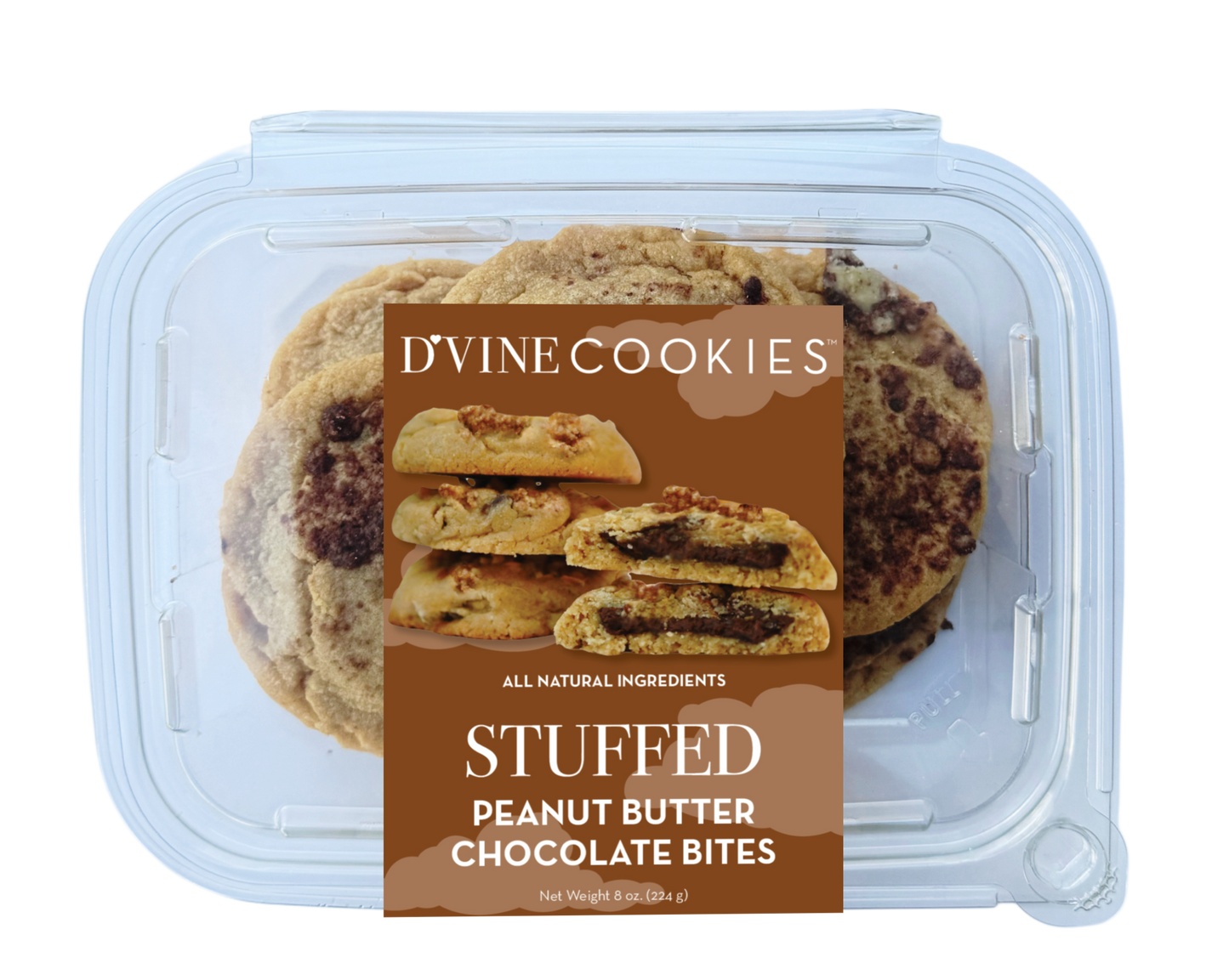Stuffed peanut butter clamshell