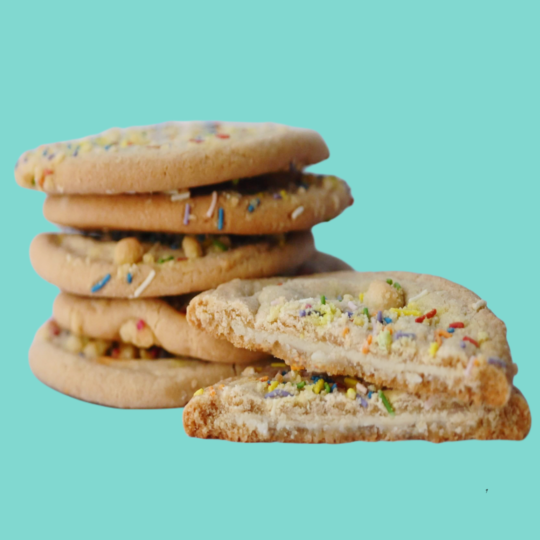 Stuffed birthday cookies