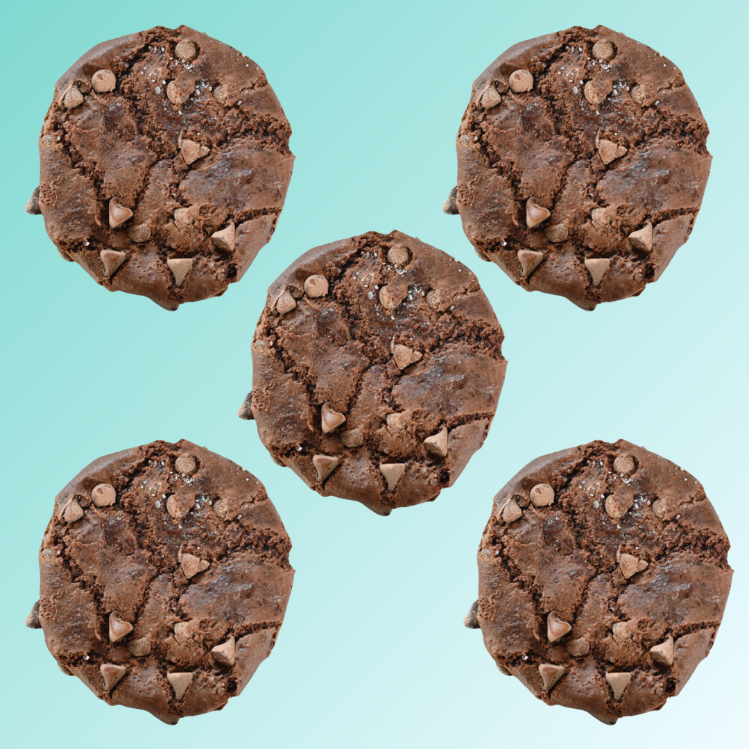 Vegan gluten free double chocolate cookies