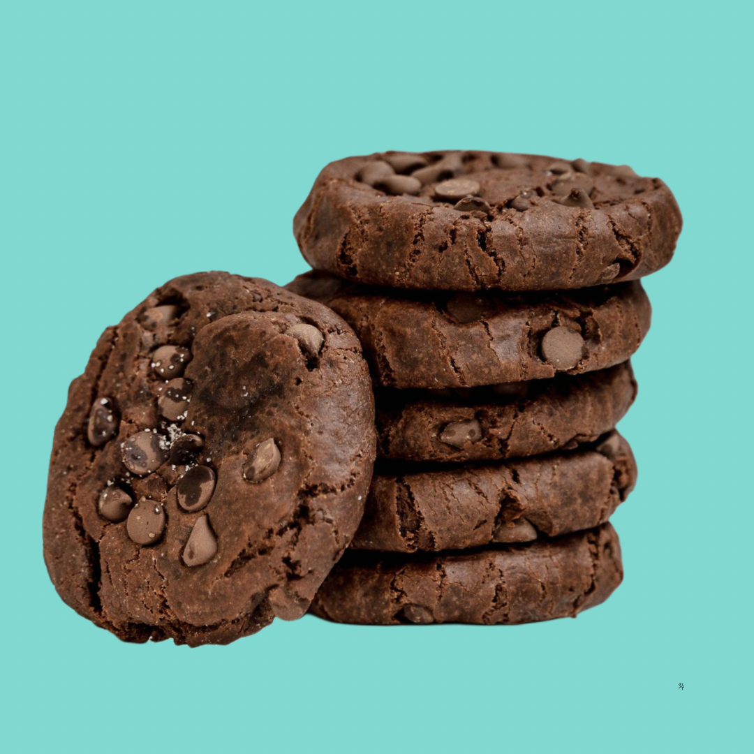Vegan gluten free double chocolate cookies