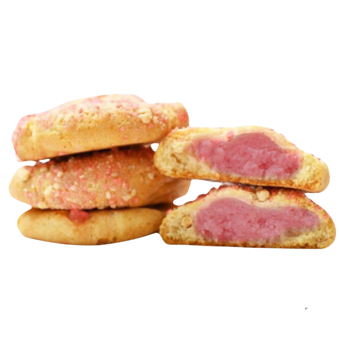 Stuffed strawberry cookie bites