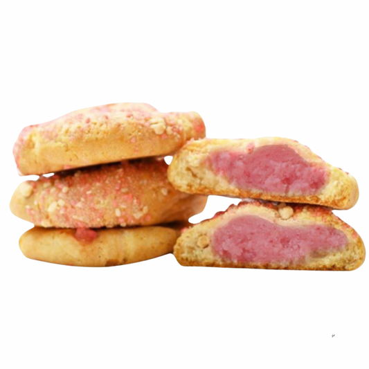 Stuffed strawberry cookie bites